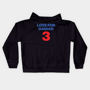 Damar Hamlin - Hamlin - Love For 3 - Love For Hamlin - Pray for Damar Hamlin Kids Hoodie